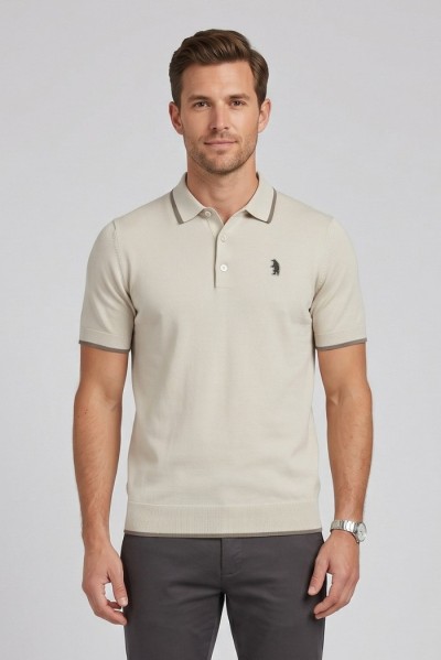 Refrigue polo in filo di cotone con contrasti R5012M261 [d3f931f3]