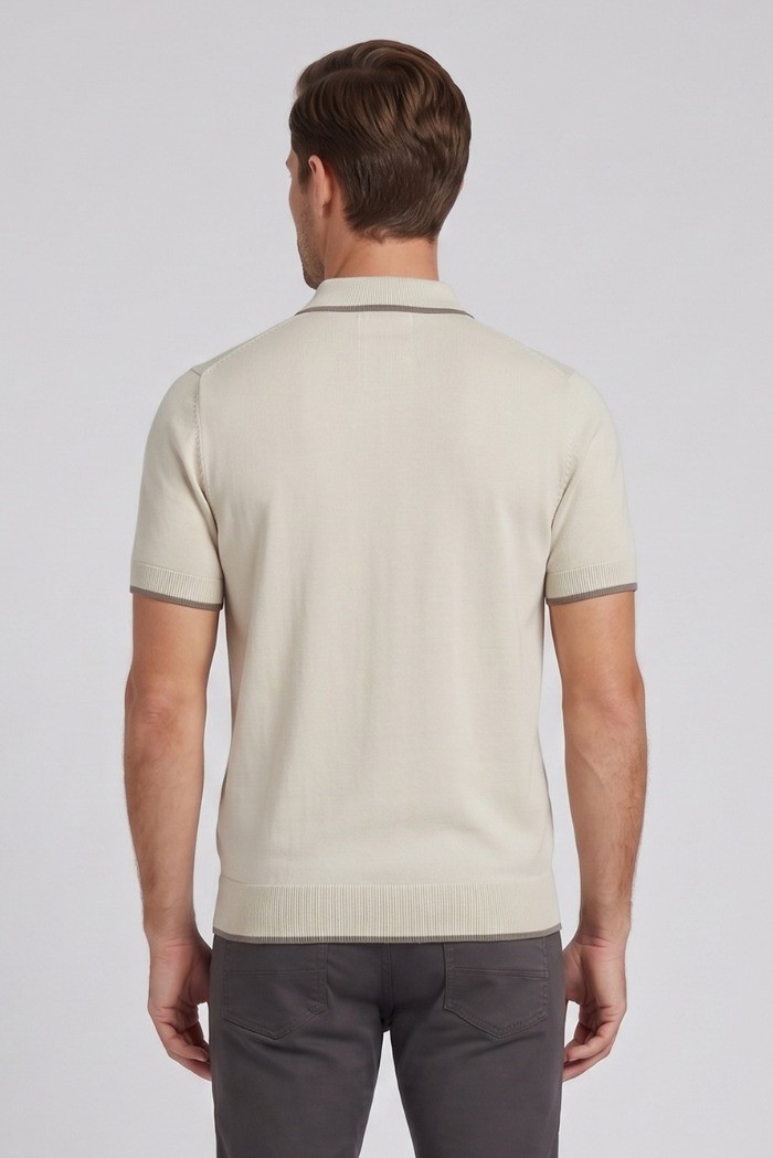 Refrigue polo in filo di cotone con contrasti R5012M261 [0adf72fe]