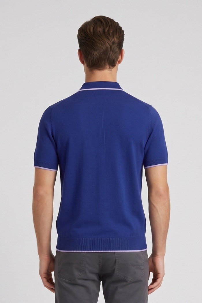 Refrigue polo in filo di cotone con contrasti R5012M261 [3ff0a124]
