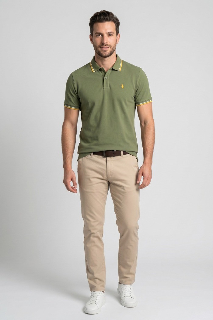 Refrigue polo in piquet di cotone stretch R5017M261 [71e613c9]