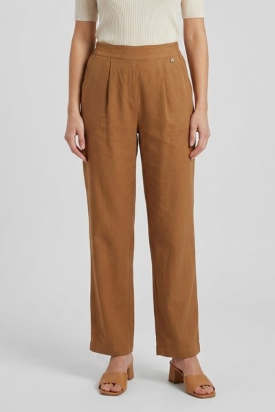 Fresh Flower pantalone in misto lino con pinces FD654 [166606d7]