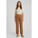 Fresh Flower pantalone in misto lino con pinces FD654 [785d84de]