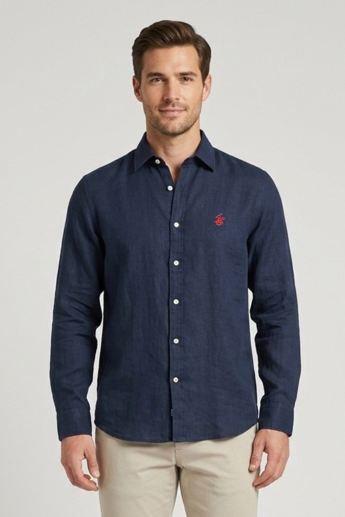 Beverly Hills Polo Club camicia in lino Uran [66d0b16f]