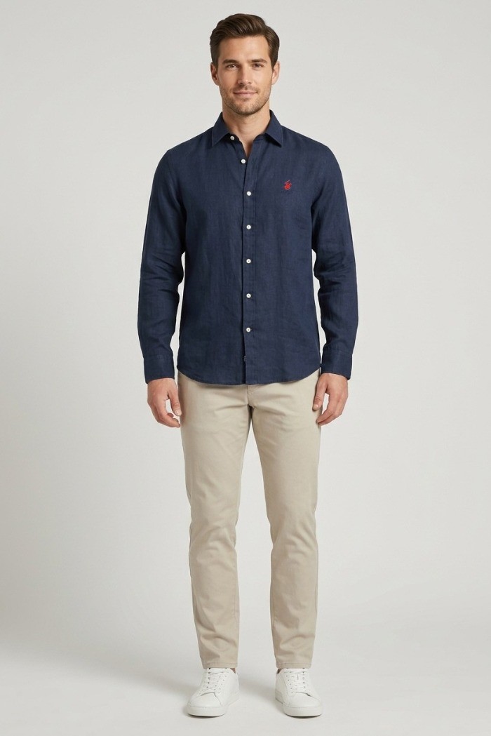 Beverly Hills Polo Club camicia in lino Uran [08eb3366]