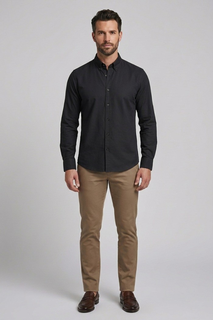 Guy camicia botton down in cotone Custom915-1170 M50091 [29b2b6e5]