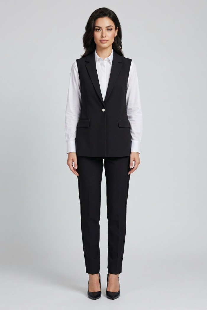 PDK gilet in tessuto stretch 057021 [0c1092ee]