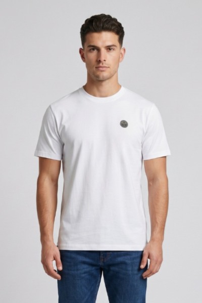North Sails t-shirt in jersey di cotone stretch con logo patch 693156 — 805219040079906_1