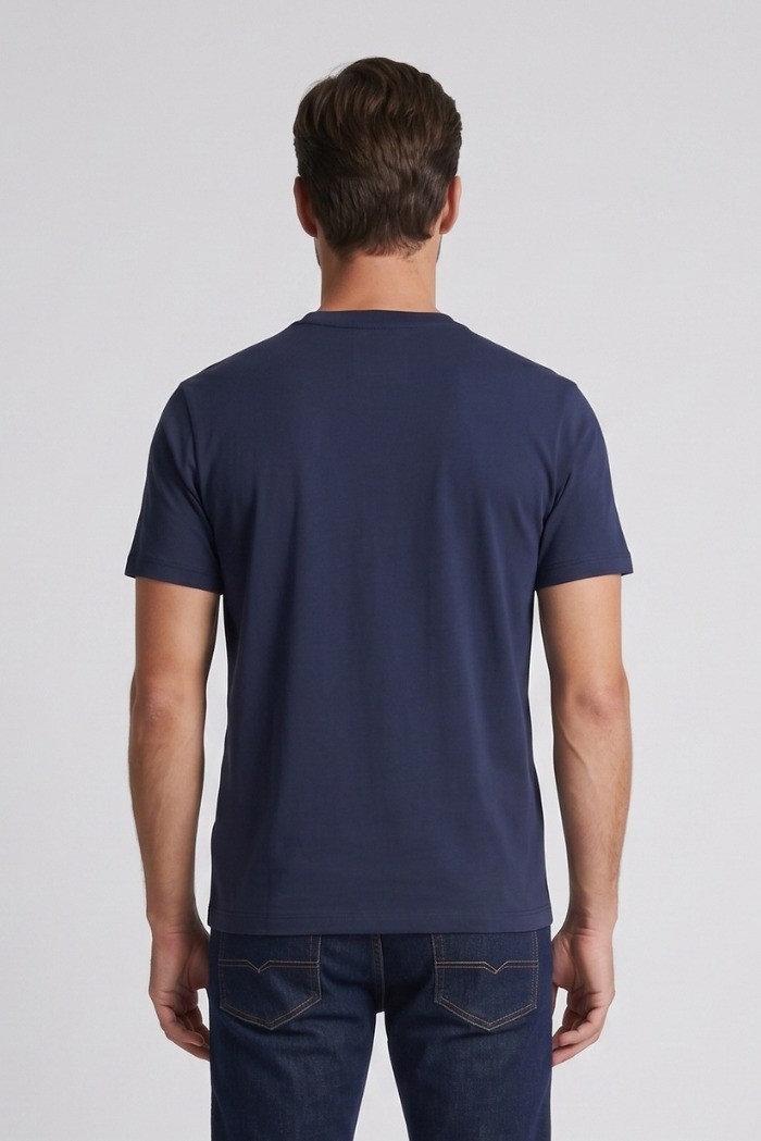 North Sails t-shirt in jersey di cotone stretch con logo patch 693156 [f1569f7f]