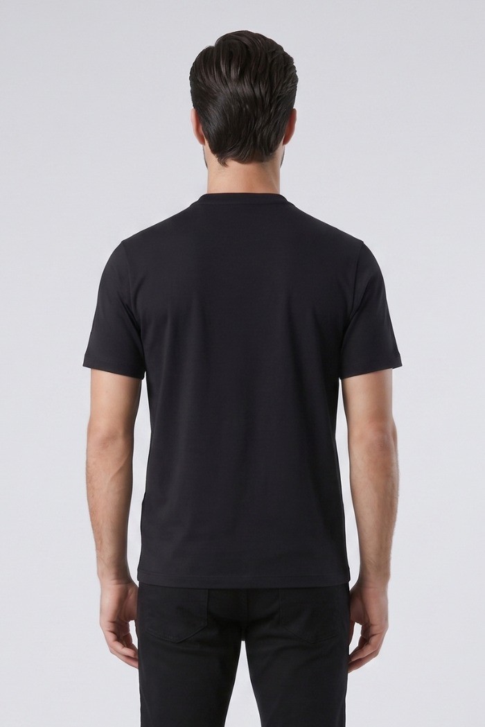North Sails t-shirt in jersey di cotone stretch con logo patch 693156 [414a9df5]