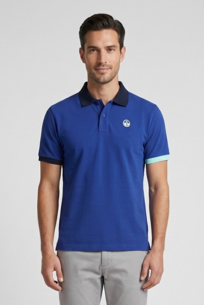 North Sails polo in piquet di cotone con dettagli a contrasto 692661 — 805219040079937_2