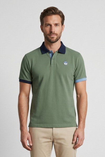 North Sails polo in piquet di cotone con dettagli a contrasto 692661 — 805219040079937_5