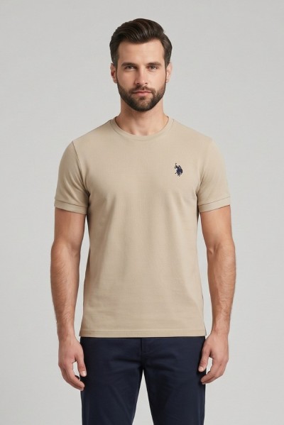 US Polo ASSN t-shirt in piquet di cotone con logo ricamato Bren US43154006 [4287e818]