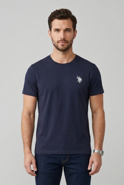 US Polo ASSN t-shirt in piquet di cotone con logo ricamato Bren US43154006 [fd4ff517]
