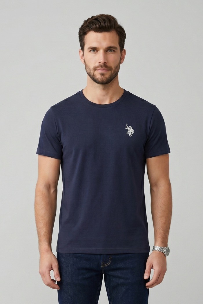 US Polo ASSN t-shirt in piquet di cotone con logo ricamato Bren US43154006 [fd4ff517]