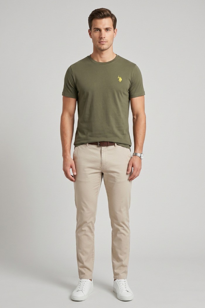 US Polo ASSN t-shirt in piquet di cotone con logo ricamato Bren US43154006 [690ca5fd]