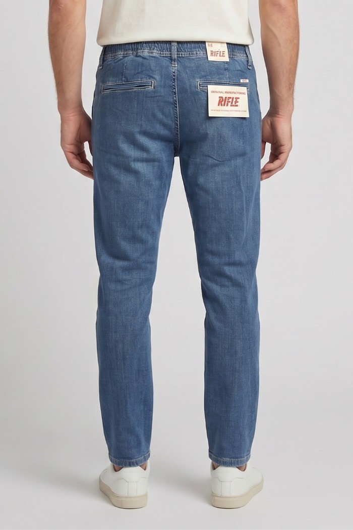 Rifle jeans chino in denim leggero con laccio RF422 [f7335f0c]