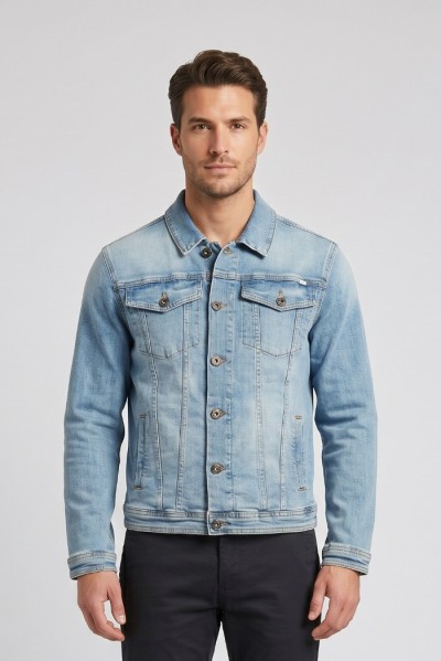 Rifle giubbino in denim di cotone stretch RF575 — 805219040079234_1