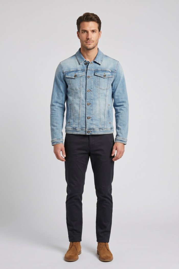 Rifle giubbino in denim di cotone stretch RF575 [50016e52]