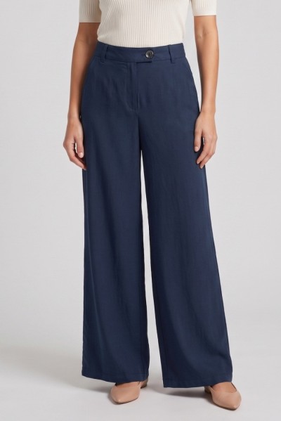 Fresh Flower pantalone palazzo in misto lino FD655 — 805219040079472_1