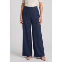 Fresh Flower pantalone palazzo in misto lino FD655 [632f7213]