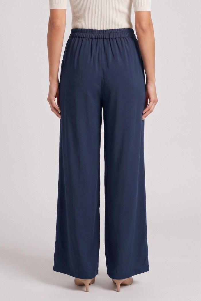 Fresh Flower pantalone palazzo in misto lino FD655 [ba09311e]