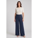 Fresh Flower pantalone palazzo in misto lino FD655 [0d14f01a]
