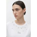 Influencer t-shirt girocollo con stampa e strass 05G0526 [0f7c044b]