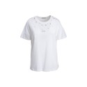 Influencer t-shirt girocollo con stampa e strass 05G0526 [6417c15c]
