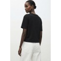 Influencer t-shirt girocollo con stampa e strass 05G0526 [4a453ece]