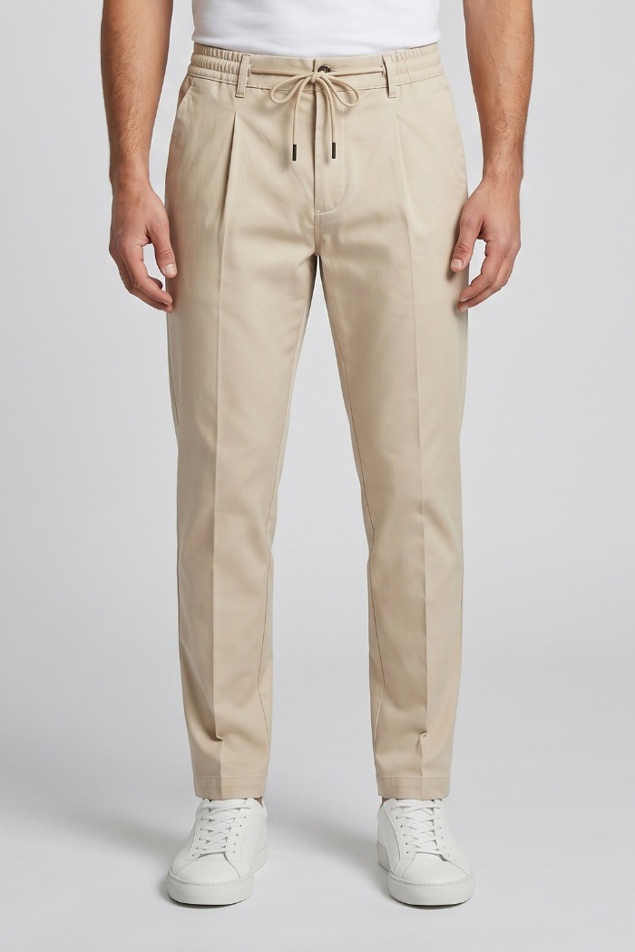 Moro pantalaccio in misto cotone stretch con pinces MES2681 [6c340ffd]
