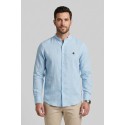Beverly Hills Polo Club camicia coreana in lino Lead [7ead31e6]