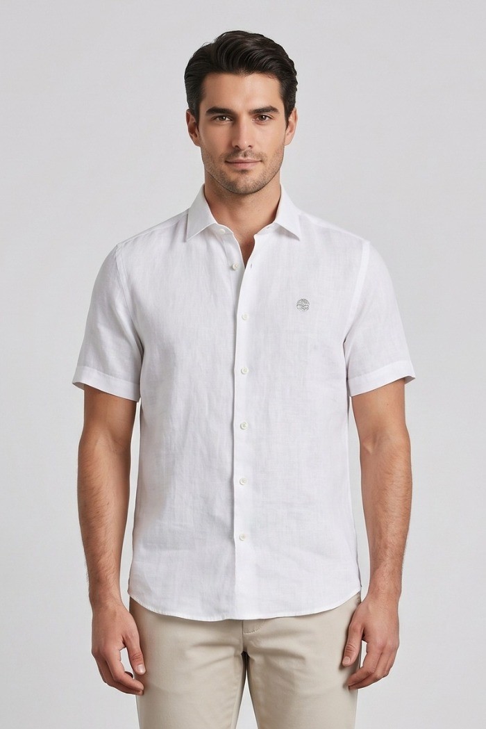 North Sails camicia mezza manica in lino 664439 [c740ce0a]