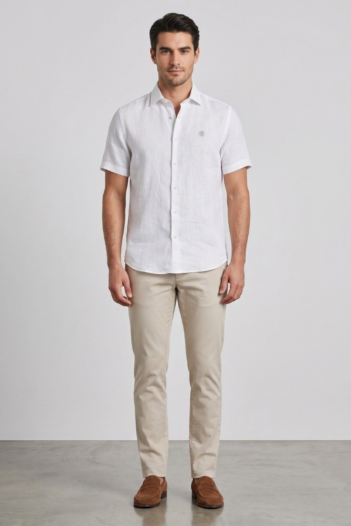 North Sails camicia mezza manica in lino 664439 [a97b4c03]