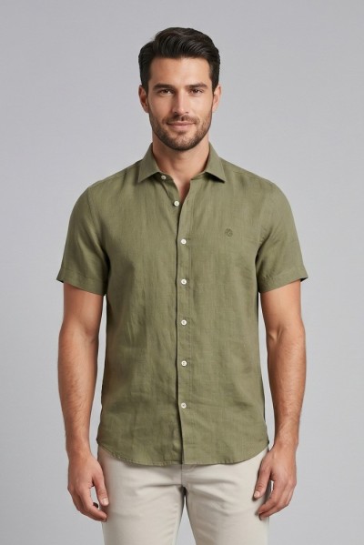 North Sails camicia mezza manica in lino 664439 [a626a6ef]