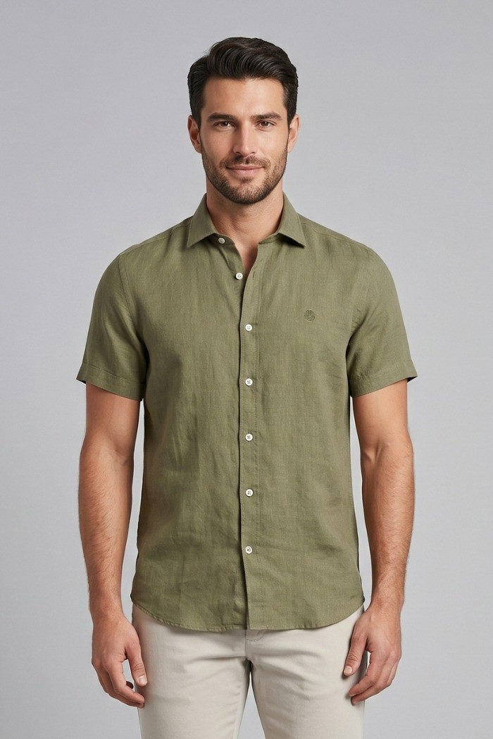North Sails camicia mezza manica in lino 664439 [a626a6ef]