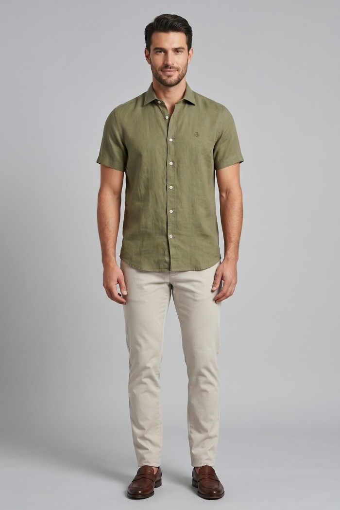 North Sails camicia mezza manica in lino 664439 [c81d24e6]
