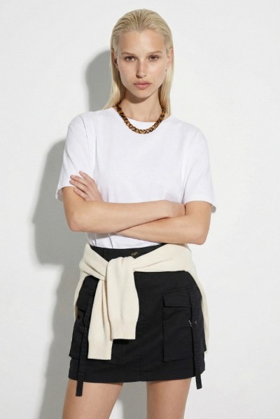 Influencer t-shirt girocollo in jersey stretch 05G0554 — 805219040080044_1