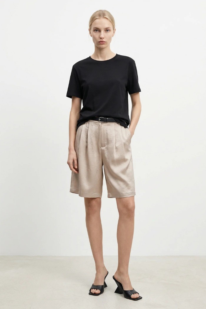 Influencer t-shirt girocollo in jersey stretch 05G0554 [5a6ace94]