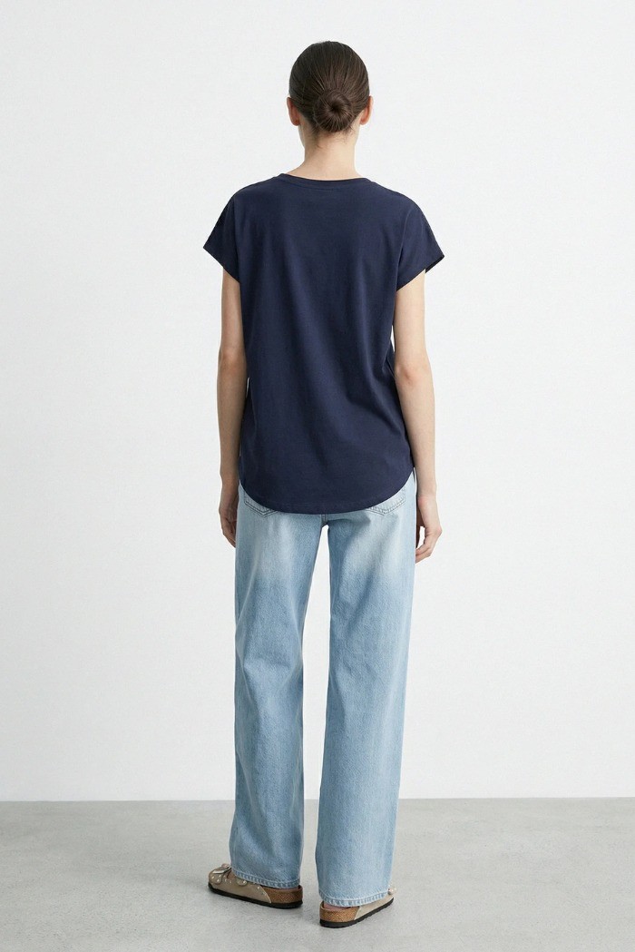 Influencer t-shirt in jersey con maniche ad alette 05G0555 [25662501]