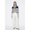 Influencer maglia a righe con scollo ampio 05J350 [1a6c9c28]