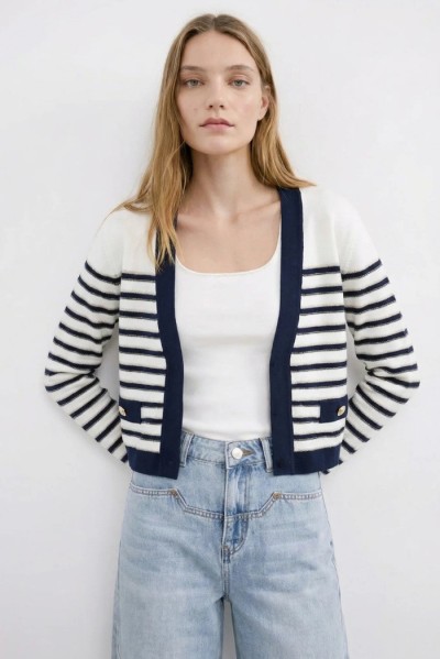 Influencer cardigan a righe 05J7384 [0c5a363a]