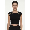 Influencer top in maglia a costine 05J7744 [b524c73e]