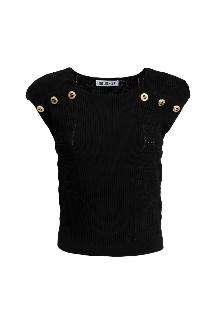 Influencer top in maglia a costine 05J7744 [07694124]