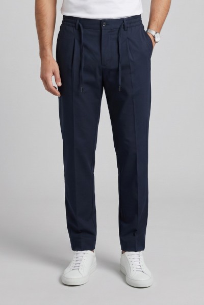 Moro pantalaccio in misto cotone stretch con pinces MES2681 [b54b7ebe]