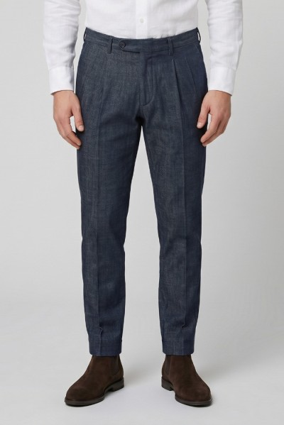 Moro jeans chino in tela di denim di cotone MEJ2665 [c070c991]