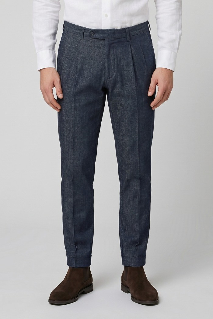 Moro jeans chino in tela di denim di cotone MEJ2665 [c070c991]