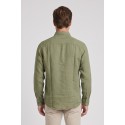 North Sails camicia in lino con collo botton down 664452 [f7179dcf]