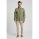 North Sails camicia in lino con collo botton down 664452 [400a5ccb]