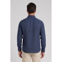 North Sails camicia in lino con collo botton down 664452 [b32f0414]