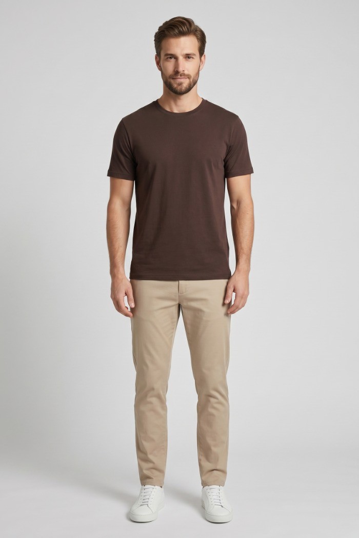 Moro t-shirt girocollo in misto cotone MEM600 [8154632d]